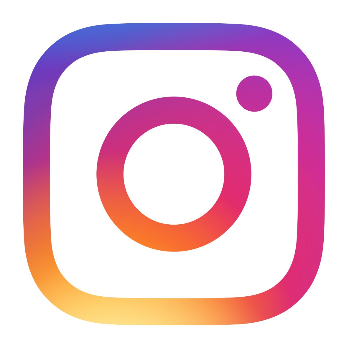 multicolored instagram icon with link to store page